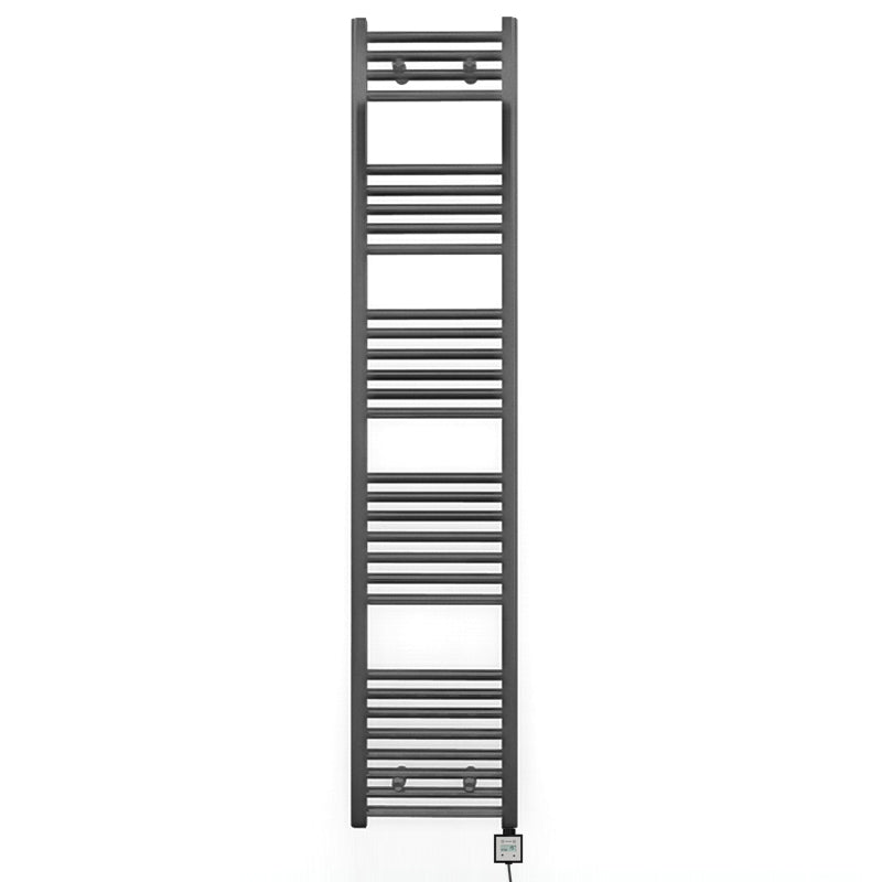 450mm x 1700mm  Anthracite Grey Electric Pre-Filled Heated Towel Rail Radiator
