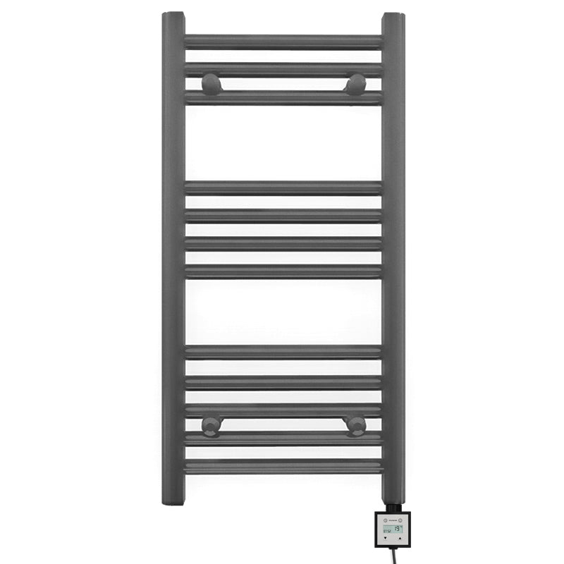 Small 300mm x 700mm  Anthracite Grey Electric Pre-Filled Heated Towel Rail Radiator