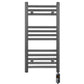 Small 400mm x 700mm  Anthracite Grey Electric Pre-Filled Heated Towel Rail Radiator