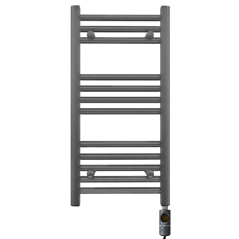 Small 400mm x 700mm  Anthracite Grey Electric Pre-Filled Heated Towel Rail Radiator