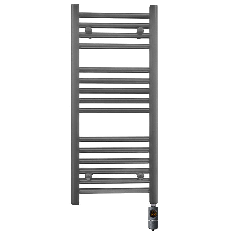 Small 400mm x 800mm Anthracite Grey Electric Pre-Filled Heated Towel Rail Radiator