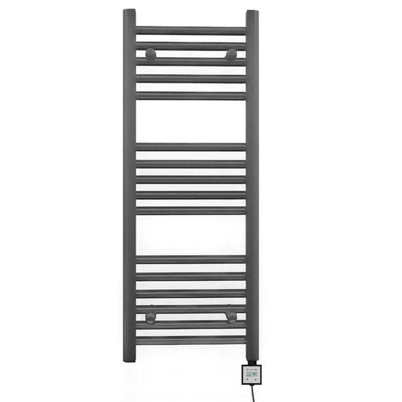 300mm Wide - Electric Heated Towel Rail Radiator - Anthracite Grey - Straight