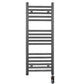 400mm Wide - Electric Heated Towel Rail Radiator - Anthracite Grey - Straight