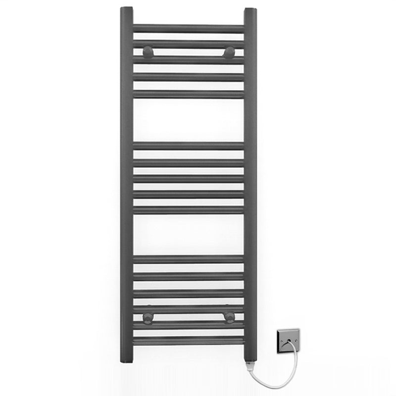 Small 450mm x 900mm  Anthracite Grey Electric Pre-Filled Heated Towel Rail Radiator
