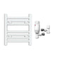 Small 300mm x 400mm Straight White Heated Towel Rail Radiator