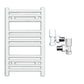 300mm Wide - Heated Towel Rail Radiator - White - Straight