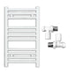 Small 300mm x 600mm Straight White Heated Towel Rail Radiator