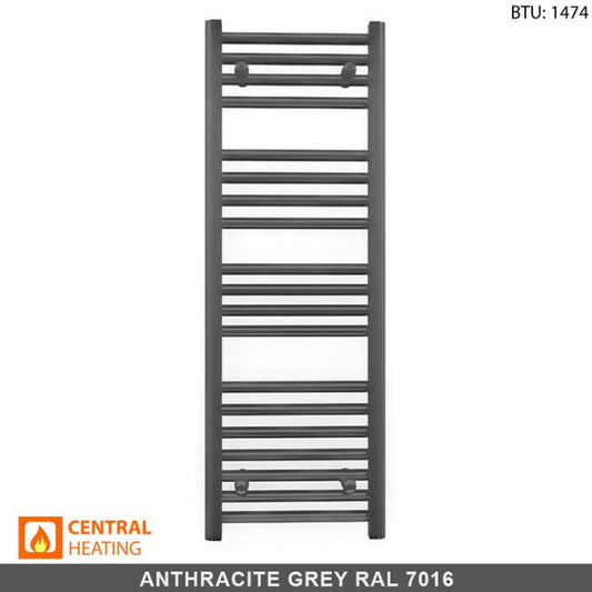 400mm x 1000mm Anthracite Grey Heated Towel Rail Radiator