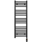400mm x 1000mm Straight Matt Black Electric Pre-Filled Heated Towel Rail Radiator