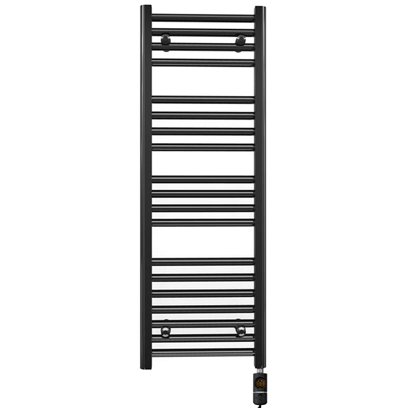 400mm x 1000mm Straight Matt Black Electric Pre-Filled Heated Towel Rail Radiator