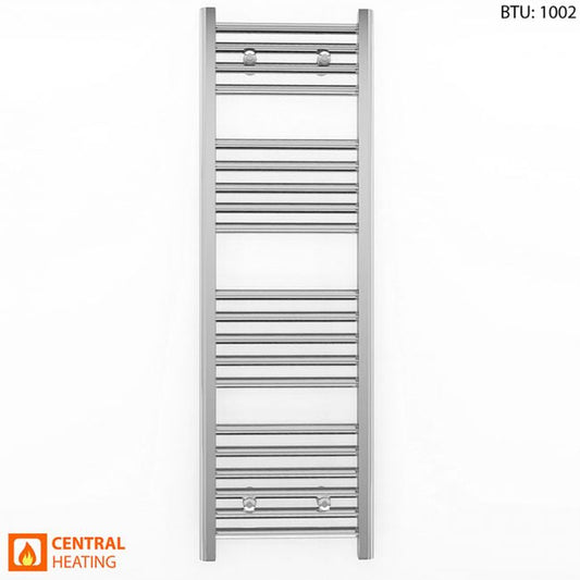 400mm x 1000mm Straight Chrome Heated Towel Rail Radiator