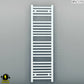 400mm x 1200mm Straight White Electric Pre-Filled Heated Towel Rail Radiator