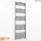 400mm Wide - Curved Heated Towel Rail Radiator Chrome - Straight