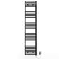 450mm x 1600mm Straight Matt Black Electric Pre-Filled Heated Towel Rail Radiator