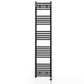 400mm x 1600mm Straight Matt Black Electric Pre-Filled Heated Towel Rail Radiator