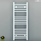 Small 400mm x 900mm Straight White Electric Pre-Filled Heated Towel Rail Radiator