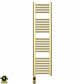 400mm Wide - Electric Heated Towel Rail Radiator - Shiny Gold - Straight