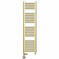 Dual Fuel - 400mm Wide - Shiny Gold- Heated Towel Rail Radiator - (incl. Valves + Electric Heating Kit)