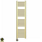 400mm x 1200mm Shiny Gold Electric Pre-Filled Heated Towel Rail Radiator