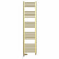 Dual Fuel - 400mm Wide - Shiny Gold- Heated Towel Rail Radiator - (incl. Valves + Electric Heating Kit)