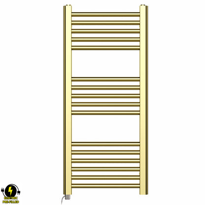  400mm x 900mm Small Gold Electric Heated Towel Rail Radiator 