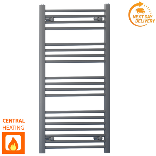 550mm x 1000mm Anthracite Grey Heated Towel Rail Radiator