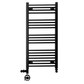 600mm x 1000mm Dual Fuel Matt Black Heated Towel Rail Radiator 