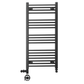 600mm x 1000mm Dual Fuel Matt Black Heated Towel Rail Radiator 
