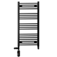 400mm x 1000mm Dual Fuel Matt Black Heated Towel Rail Radiator 
