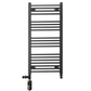 600mm x 1000mm Dual Fuel Matt Black Heated Towel Rail Radiator 