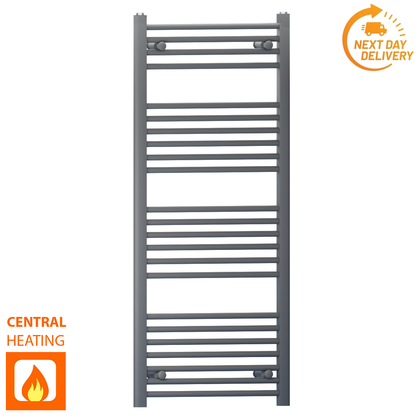 550mm x 1200mm Anthracite Grey Heated Towel Rail Radiator
