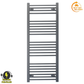 600mm x 1200mm Anthracite Grey Electric Heated Towel Rail Radiator 