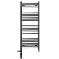 550mm x 1200mm Dual Fuel Matt Black Heated Towel Rail Radiator 