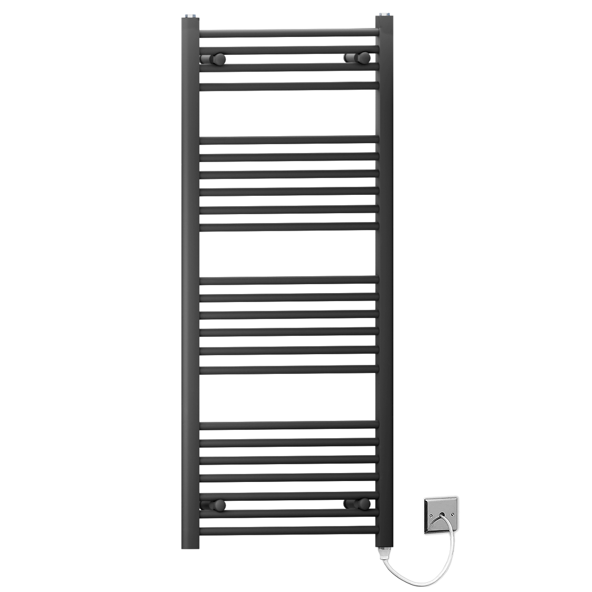 45 120 Matt Black Towel Rail Radiator Heated Warmer Wide High Electric Pre Filled Standard Manual Element 4c54554e 0d4a 4921 9d11 c8aef16ab80b