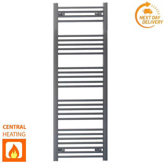 500mm x 1400mm Anthracite Grey Heated Towel Rail Radiator