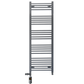 450mm x 1400mm Anthracite Grey Dual Fuel Heated Towel Rail Radiator 