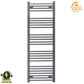 400mm x 1400mm Anthracite Grey Electric Heated Towel Rail Radiator 
