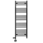 550mm x 1400mm Dual Fuel Matt Black Heated Towel Rail Radiator 