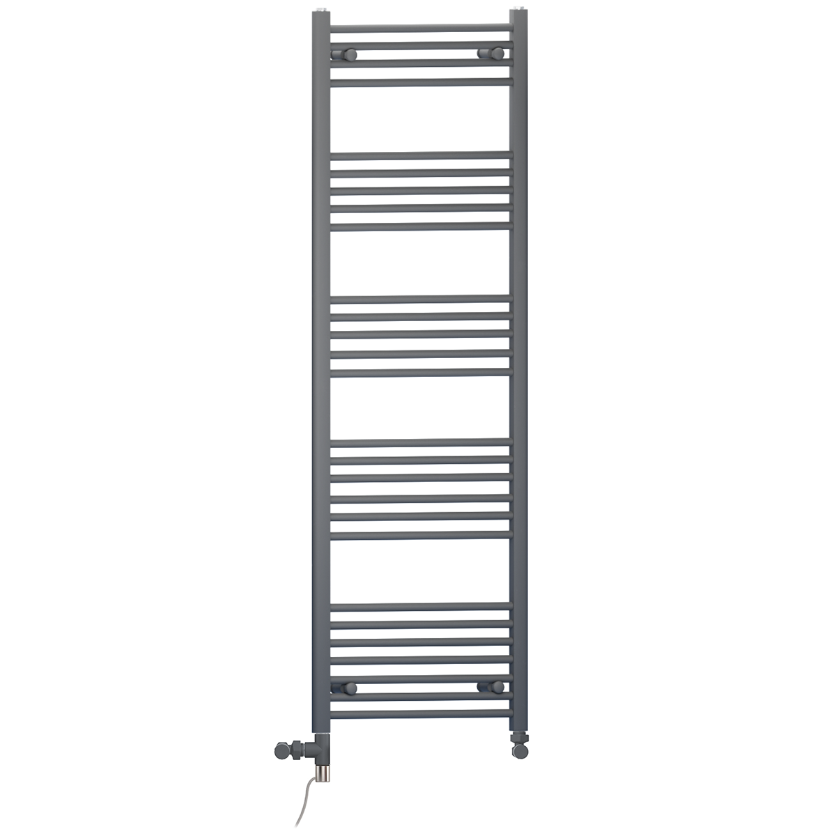 400mm x 1600mm Anthracite Grey Dual Fuel Heated Towel Rail Radiator ...