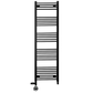 500mm x 1600mm Dual Fuel Matt Black Heated Towel Rail Radiator