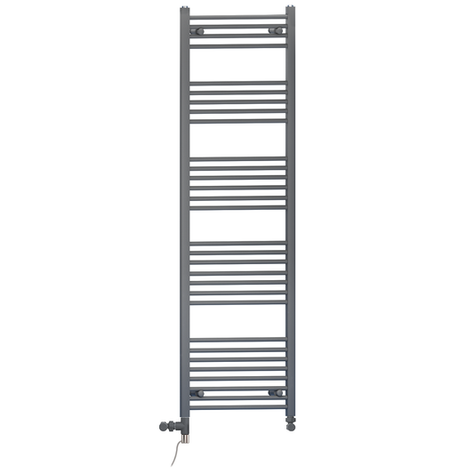 550x1700mm Dual Fuel Straight Anthracite Grey Heated Towel Rail Radiator