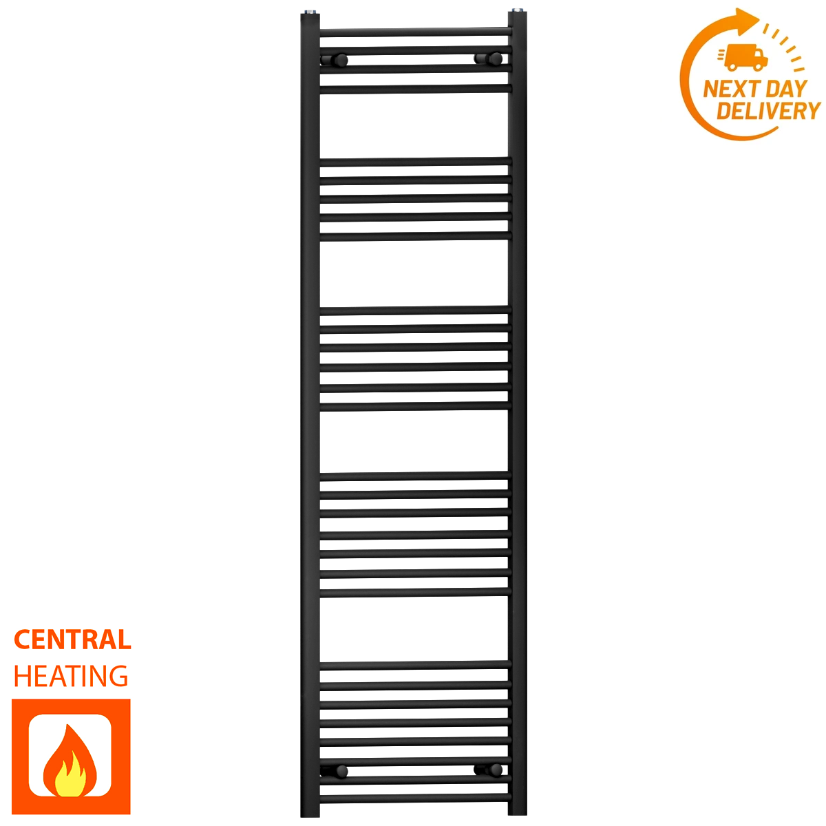 45 170 Matt Black Towel Rail Radiator Heated Warmer Wide High Central Heating 2f5b6666 8ee5 481b 99b4 45d4e405aabd