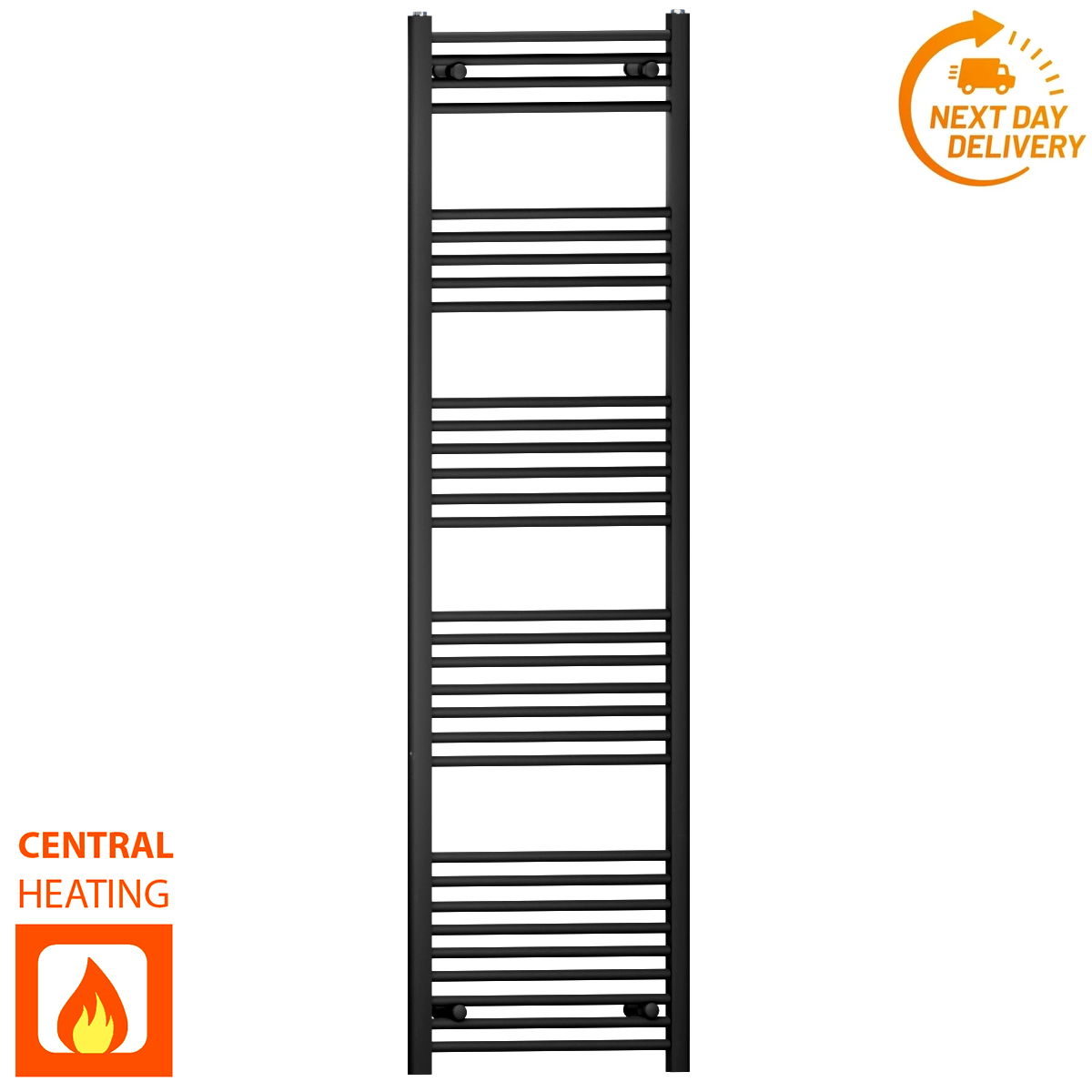45 180 Matt Black Towel Rail Radiator Heated Warmer Wide High Central Heating a9cf6332 31d7 4ab1 a594 cc5355e4871e