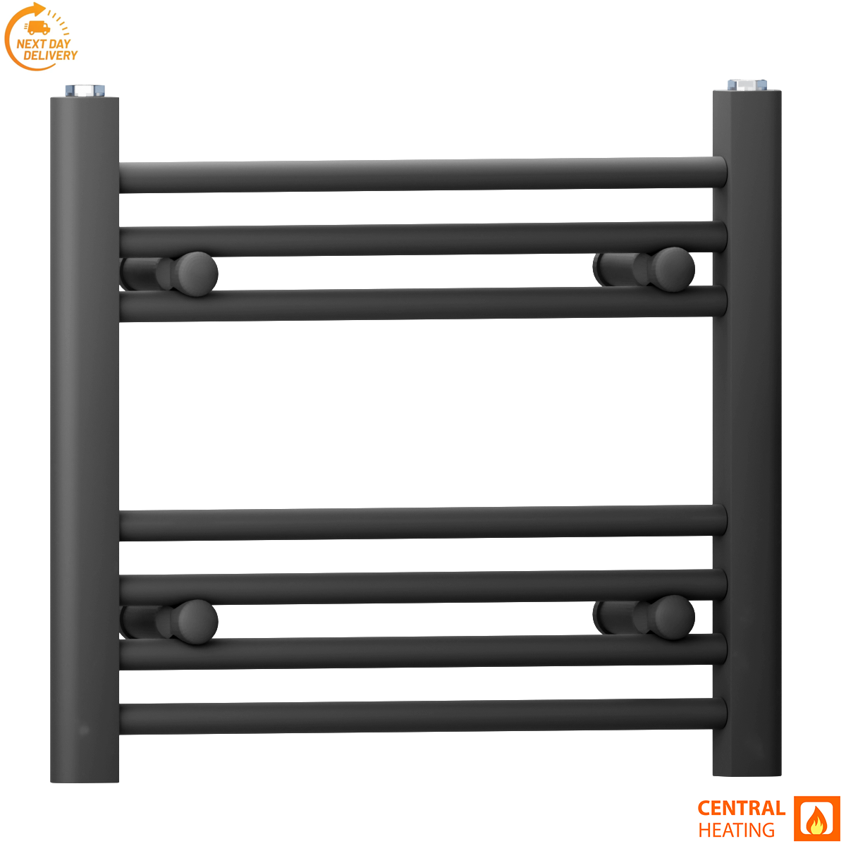 45 40 Matt Black Towel Rail Radiator Heated Warmer Wide High Central Heating