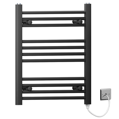 45 60 Matt Black Towel Rail Radiator Heated Warmer Wide High Electric Pre Filled Standard Manual Element 0420a2ed cd92 4a90 9aa2 5945c5521609 