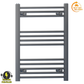 550mm x 700mm Small Anthracite Grey Electric Heated Towel Rail Radiator 
