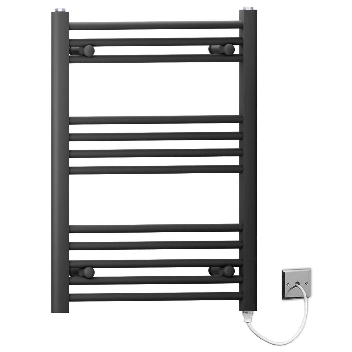 45 70 Matt Black Towel Rail Radiator Heated Warmer Wide High Electric Pre Filled Standard Manual Element 3e9864c2 646c 422a 941a 4230fe3796b1