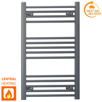 550mm x 800mm Small Anthracite Grey Heated Towel Rail Radiator 