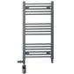 450mm x 900mm Small Anthracite Grey Dual Fuel Heated Towel Rail Radiator 