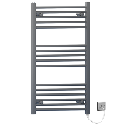  450mm x 900mm Small Anthracite Grey Electric Heated Towel Rail Radiator 